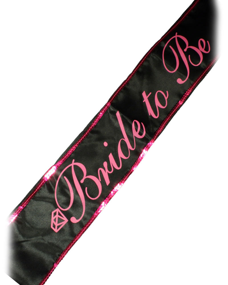 Faja ajustable para novia en color negro y rosa