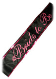 Faja ajustable para novia en color negro y rosa
