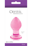 Crystal Premium Glass Plug Pink 3 Inch