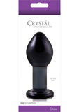 Crystal Premium Glass Plug Charcoal 4 Inch