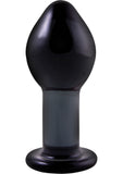 Crystal Premium Glass Plug Charcoal 4 Inch