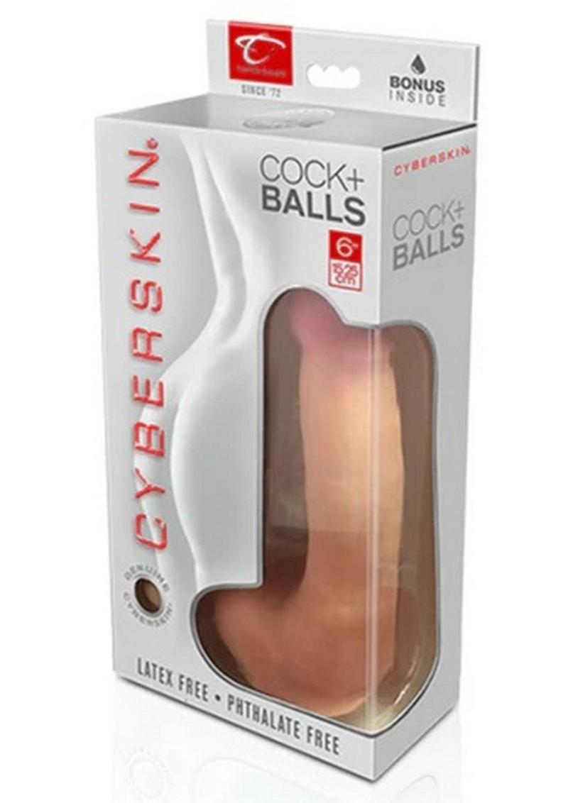 Cyberskin Cyber Cock With Balls 6 Inch Flesh