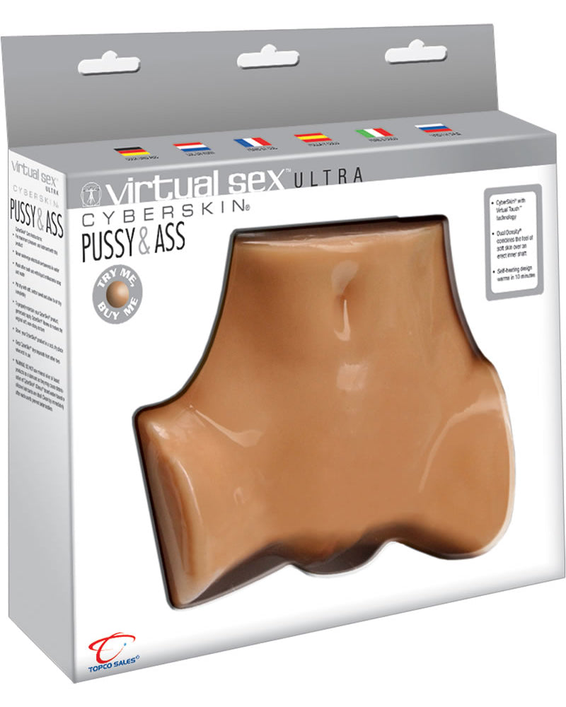 Sexo virtual Ultra Cyberskin Vibración de coño y culo