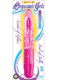 Light Up Orgasmic Gels Ravish Jelly Vibrator Waterproof Pink 6.5 Inch