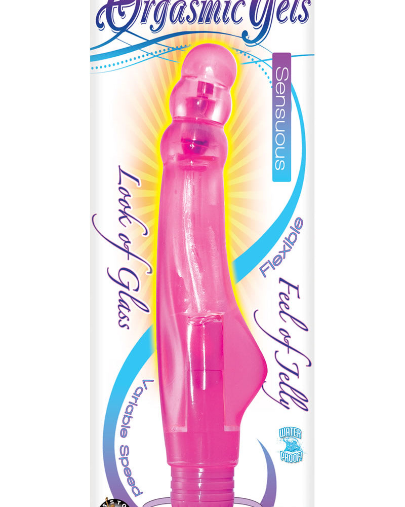 Vibrador de gelatina sensual Light Up Orgasmic Gels resistente al agua de 7 pulgadas de color rosa