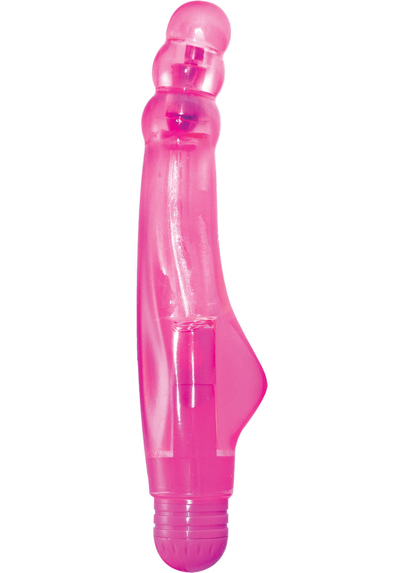 Light Up Orgasmic Gels Sensuous Jelly Vibrator Waterproof Pink 7 Inch