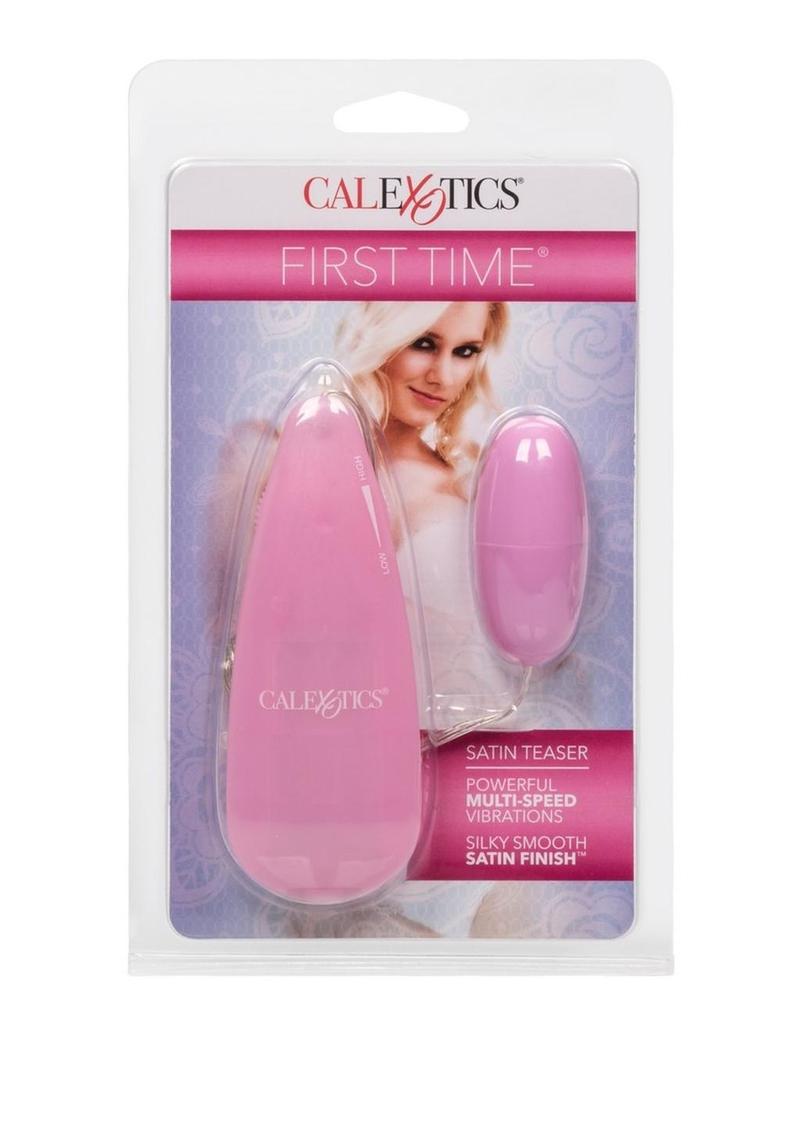 Primer teaser de satén con control remoto con cable y bala rosa