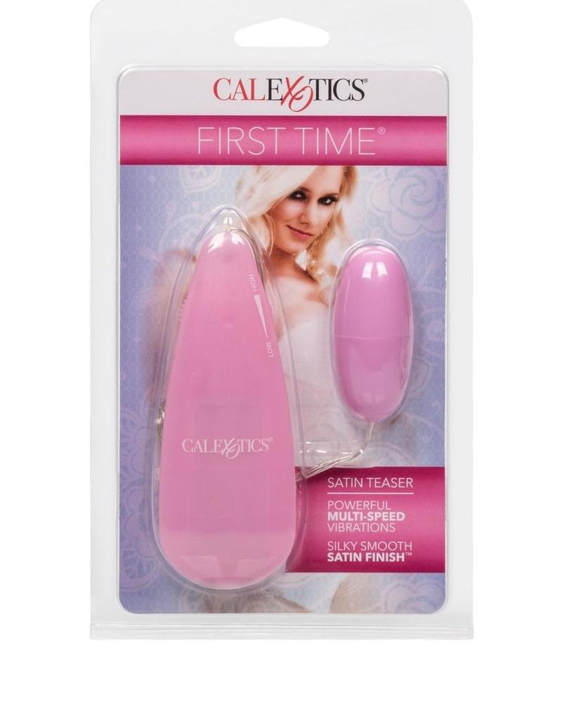 Primer teaser de satén con control remoto con cable y bala rosa