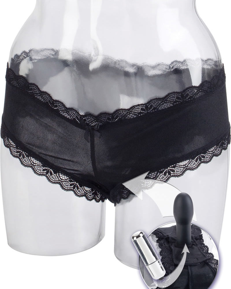 Love Rider Self Pleasurizer Waterproof Vibrating Panty Black