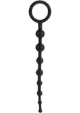 Booty Call X-10 Silicone Anal Beads Black 8 Inch