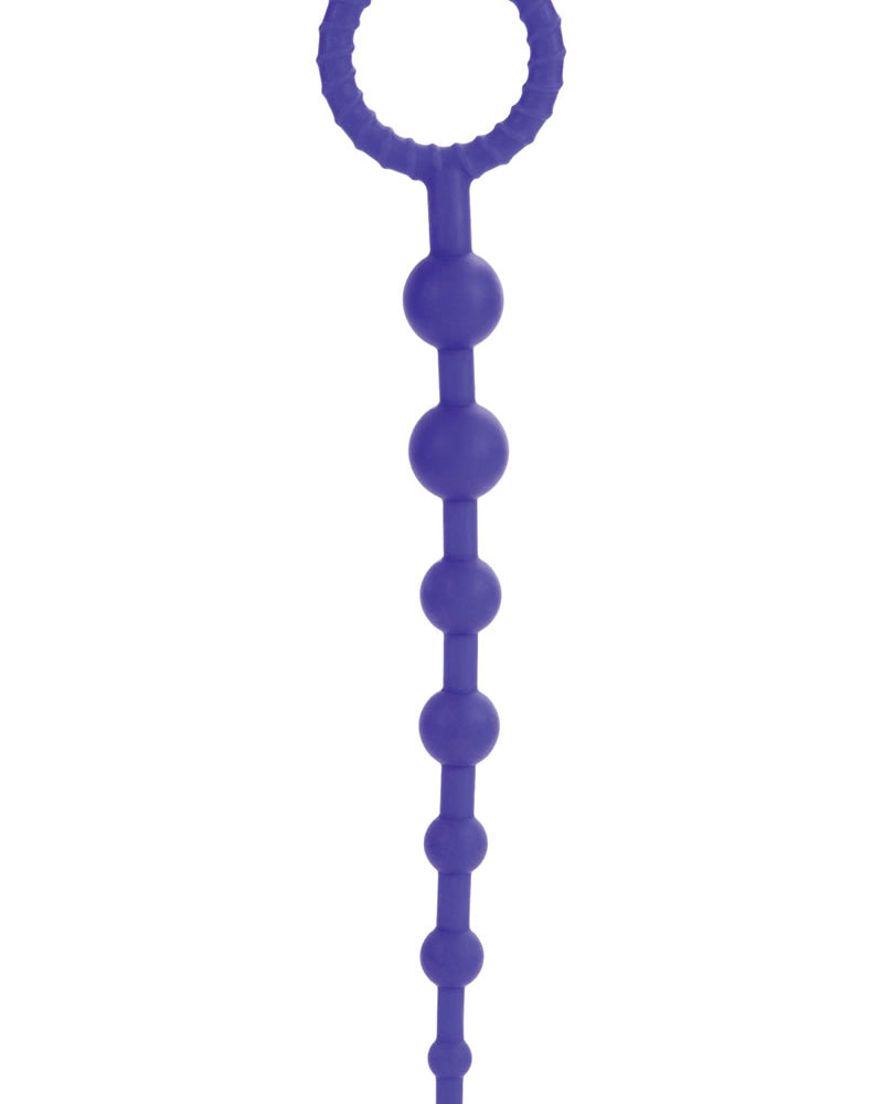 Booty Call X-10 Silicone Anal Beads Purple 8 Inch
