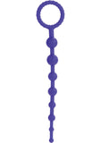 Cuentas anales de silicona Booty Call X-10 de 8 pulgadas en color morado