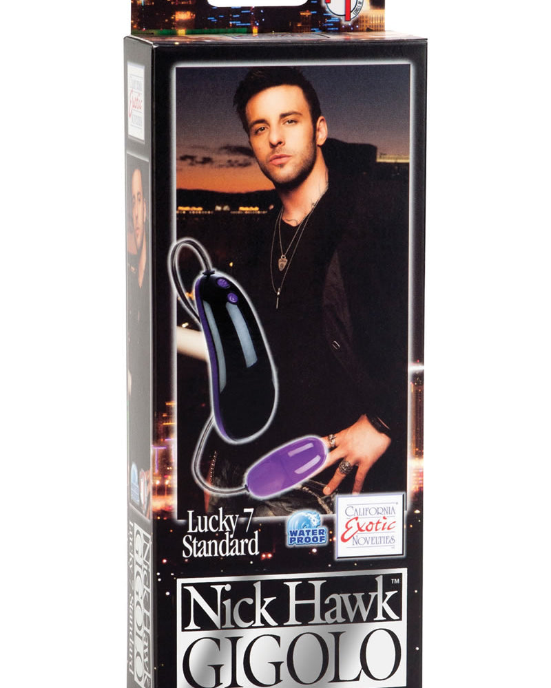 Control remoto estándar Lucky 7 de Nick Hawk Gigolo con forma de bala color morado