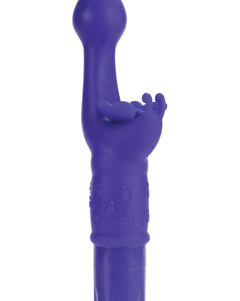 Vibrador de silicona con doble motor y mariposa Kiss, resistente al agua, morado
