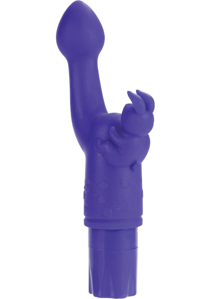 Vibrador de silicona Bunny Kiss con doble motor, resistente al agua, morado