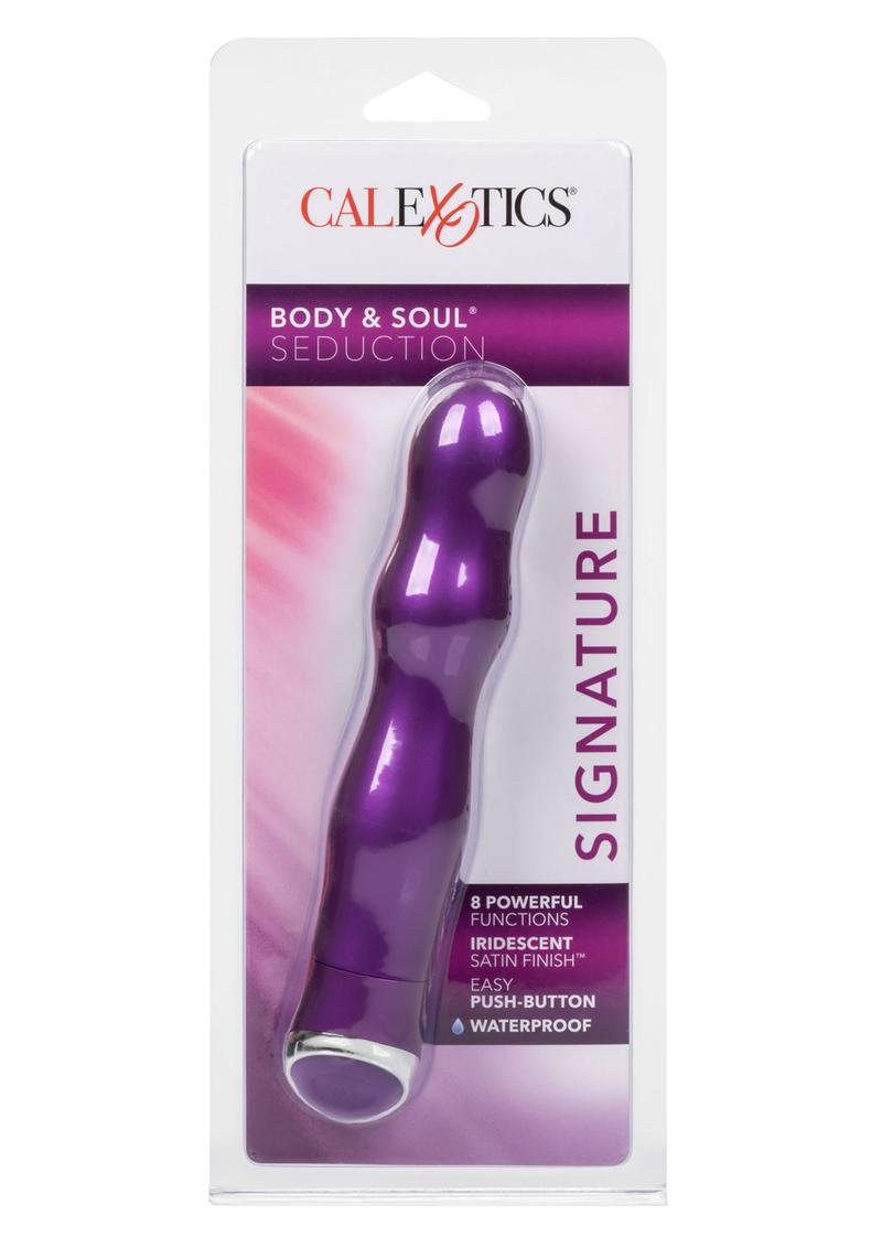 Masajeador Body and Soul Seduction con acabado satinado morado