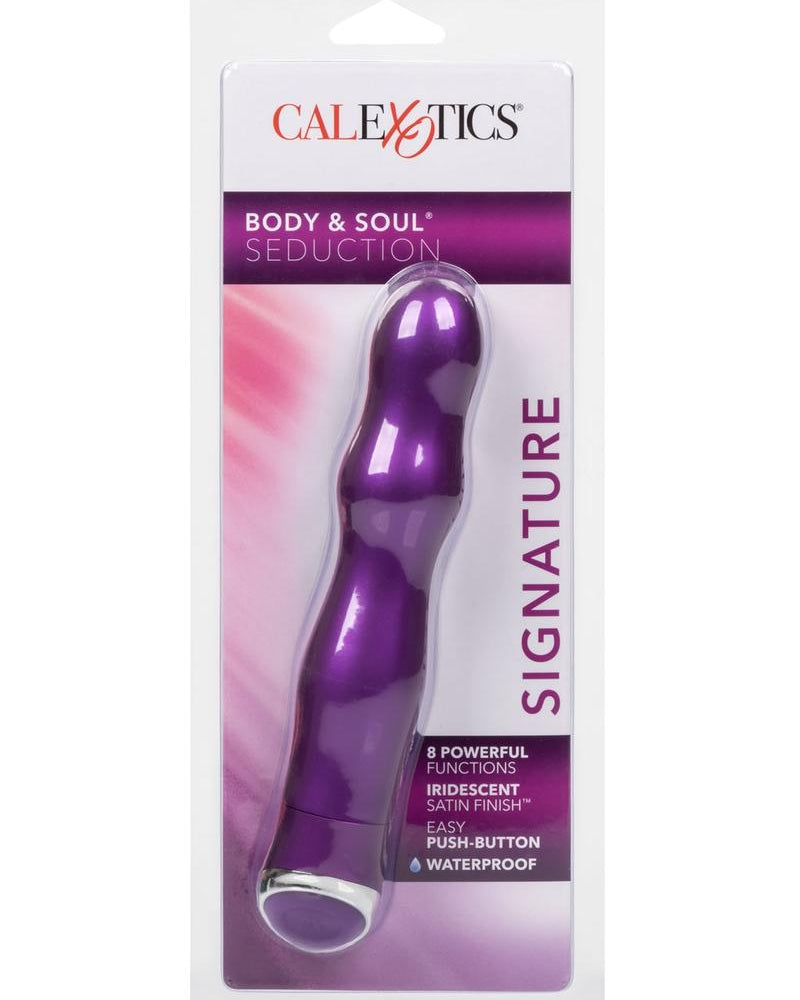 Masajeador Body and Soul Seduction con acabado satinado morado