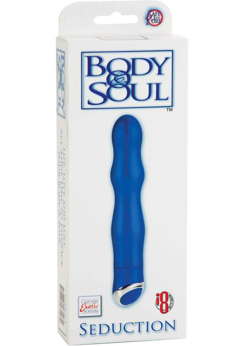 Masajeador Body and Soul Seduction Acabado Satinado Azul