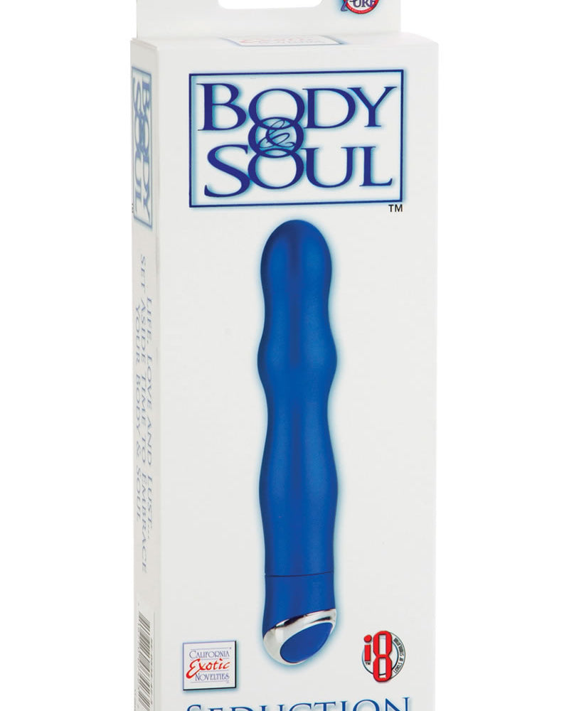 Masajeador Body and Soul Seduction Acabado Satinado Azul