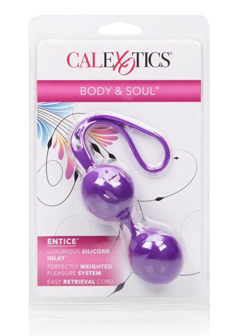 Bolas Kegel de silicona Body and Soul Entice de color morado