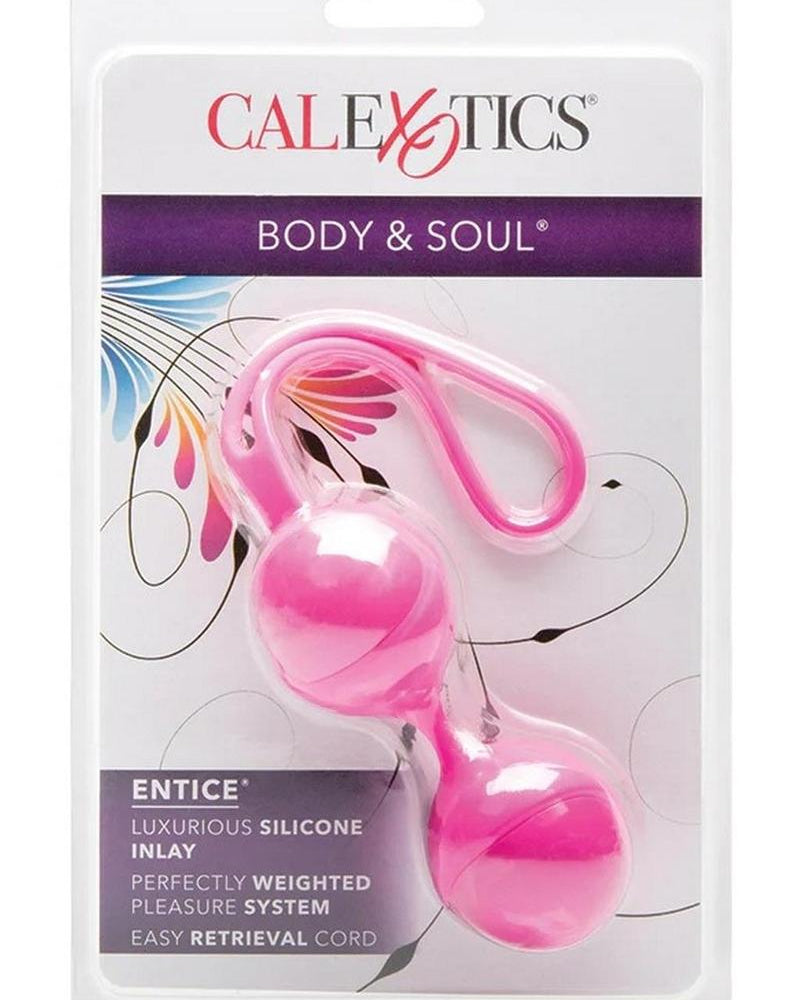 Bolas Kegel de silicona Body and Soul Entice de color rosa