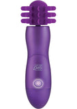 Masajeador giratorio de silicona Body and Soul Captivation de 7,5 pulgadas, color morado