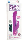 Vibrador de silicona Love Bunny de triple motor Body and Soul resistente al agua color rosa