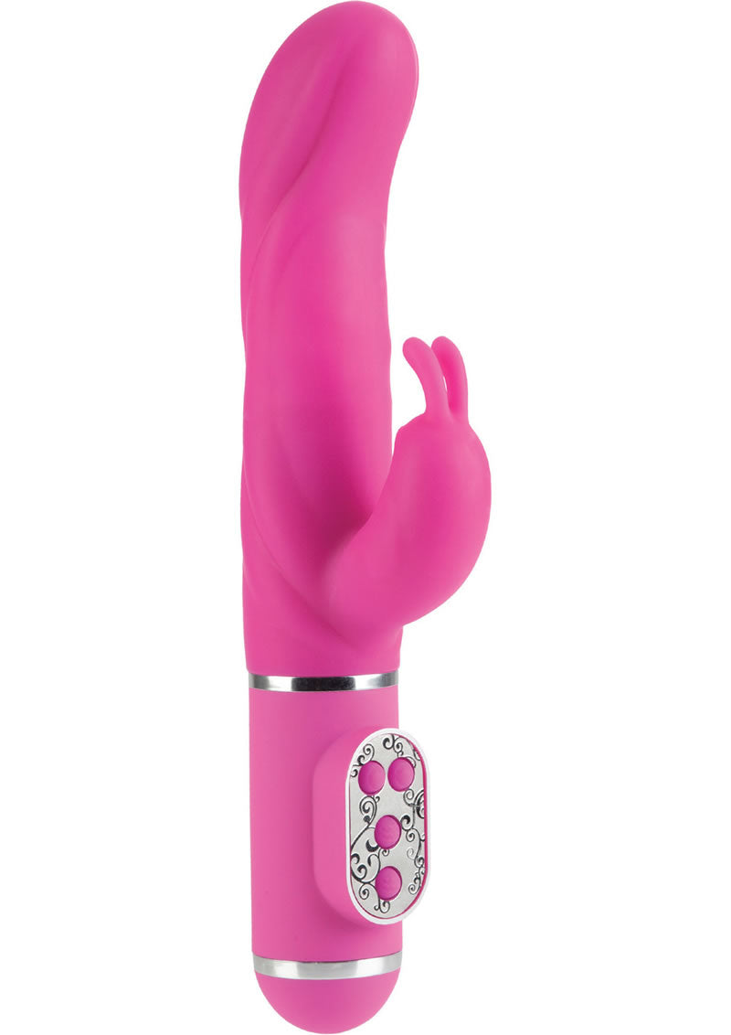 Vibrador de silicona Tantric Karma resistente al agua color rosa