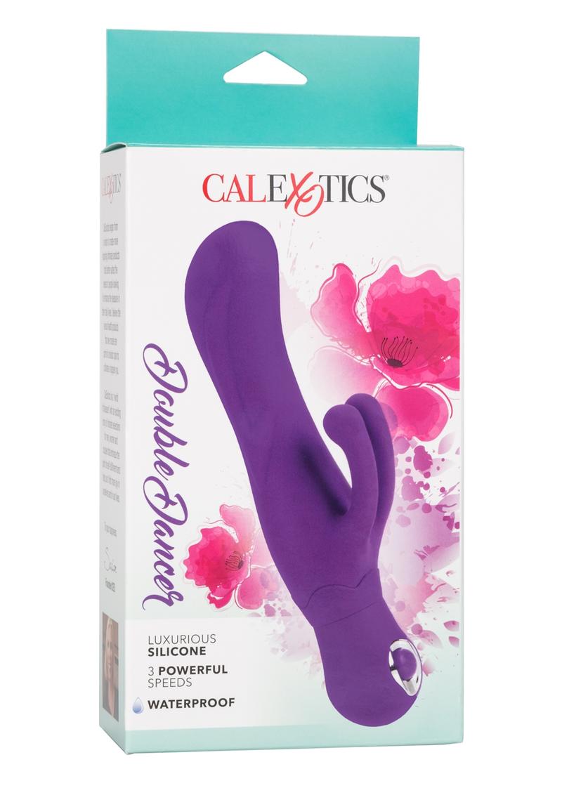 Vibrador doble de silicona resistente al agua color morado