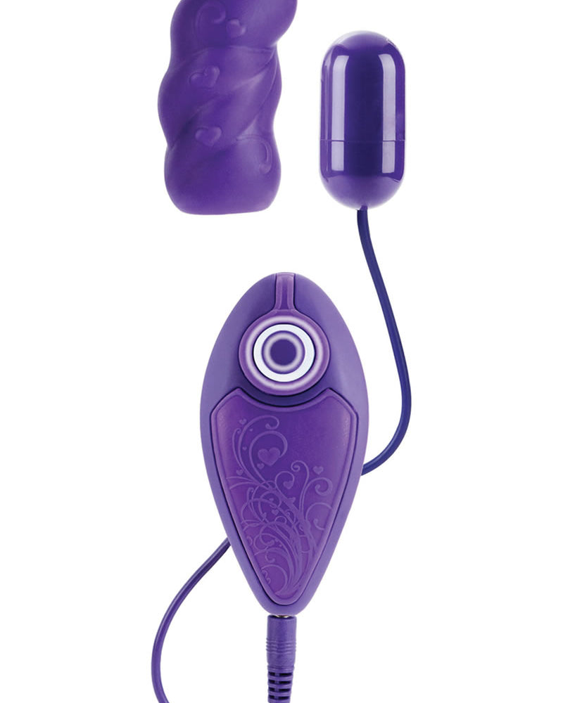 Posh - Paquete de 10 funciones para placer, 4 balas de silicona con funda, color morado