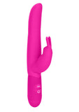 Vibrador de silicona con motor doble Bounding Bunny resistente al agua, color rosa