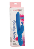 Vibrador de silicona de doble motor Bounding Bunny resistente al agua, color azul