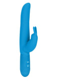 Vibrador de silicona de doble motor Bounding Bunny resistente al agua, color azul