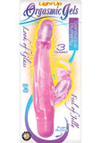 Vibrador de mariposa sensual Light Up Orgasmic Gels resistente al agua de 7 pulgadas en color rosa