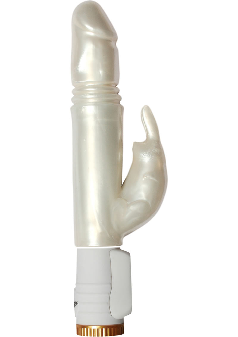 Ultimate Deep Stroker Rabbit Vibrator 10.75 Inch White