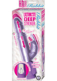 Vibrador de conejo Ultimate Deep Stroker de 10,75 pulgadas, color morado