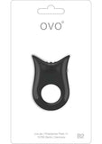 Ovo B2 Silicone Cock Ring Waterproof Black And Chrome