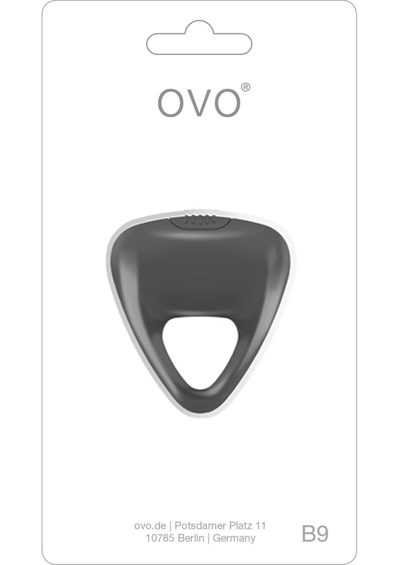 Anillo para el pene de silicona Ovo B9 resistente al agua, color gris