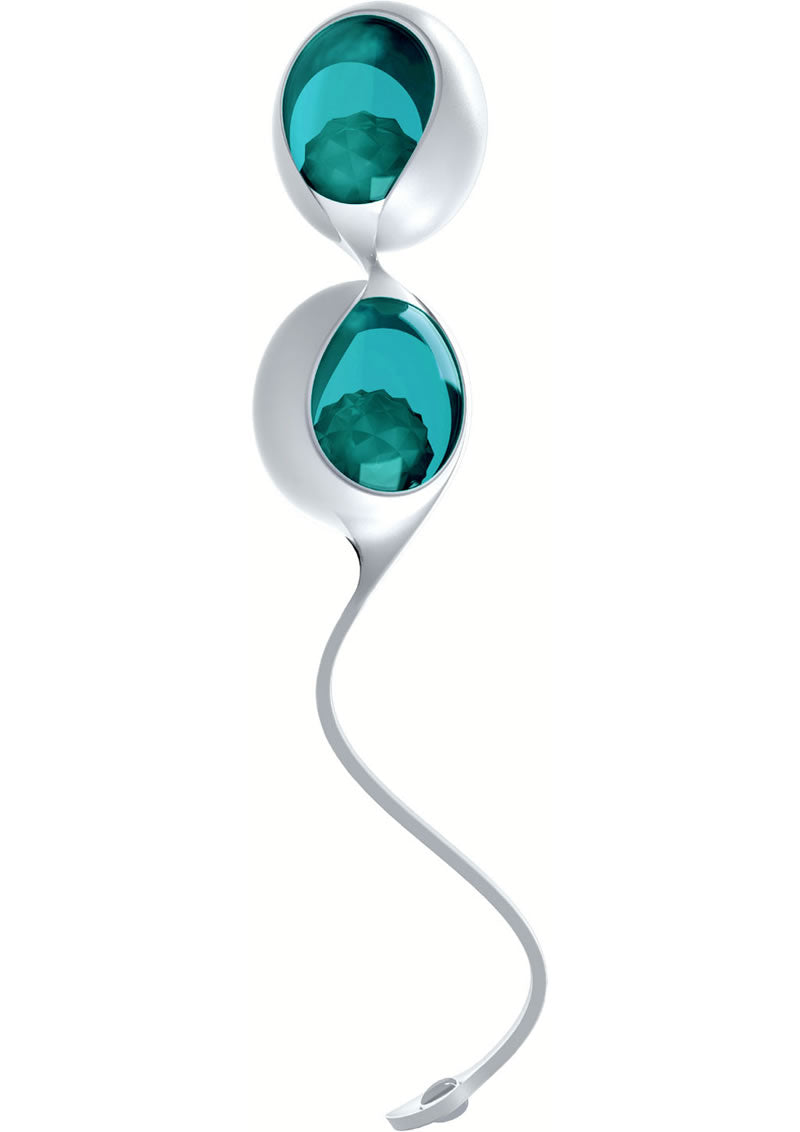 Bolas de amor de silicona Ovo L1 resistentes al agua, color blanco y azul claro