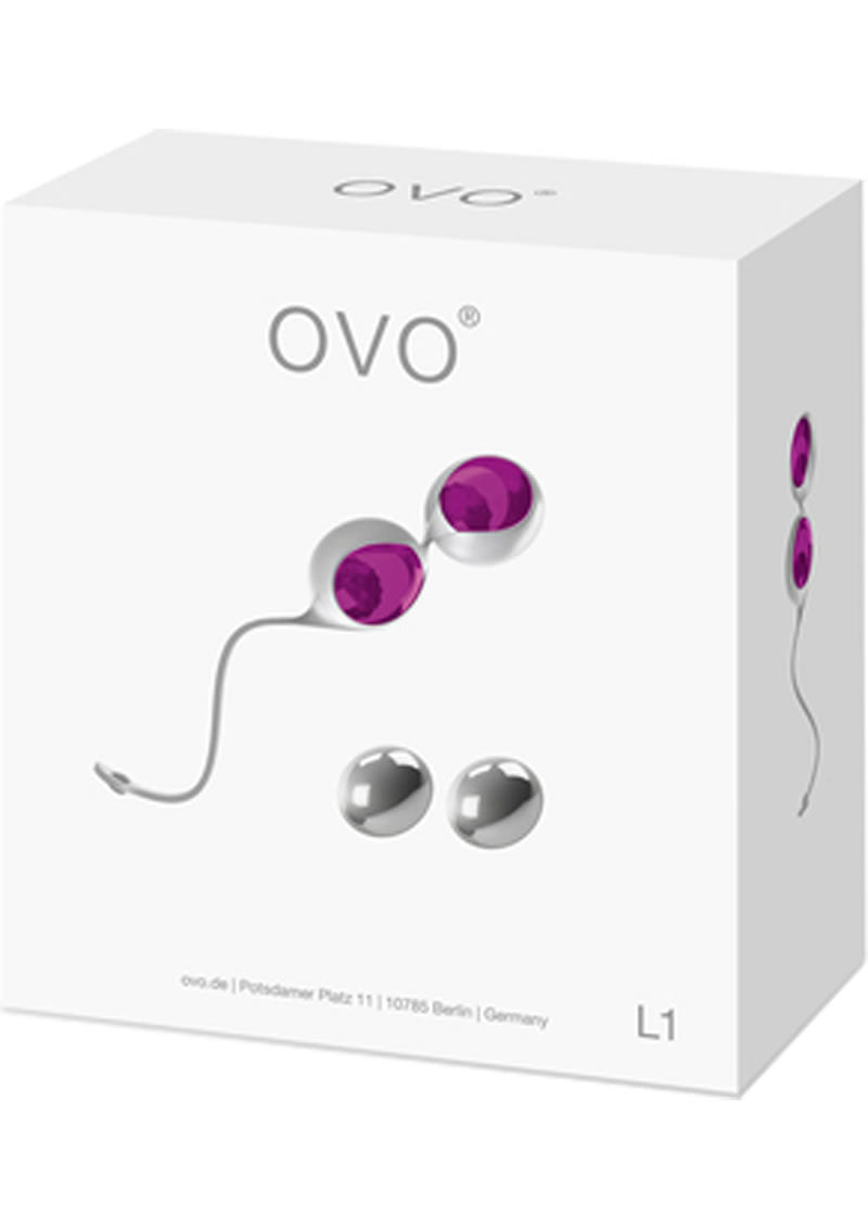 Bolas del amor de silicona Ovo L1 resistentes al agua en color blanco y violeta claro