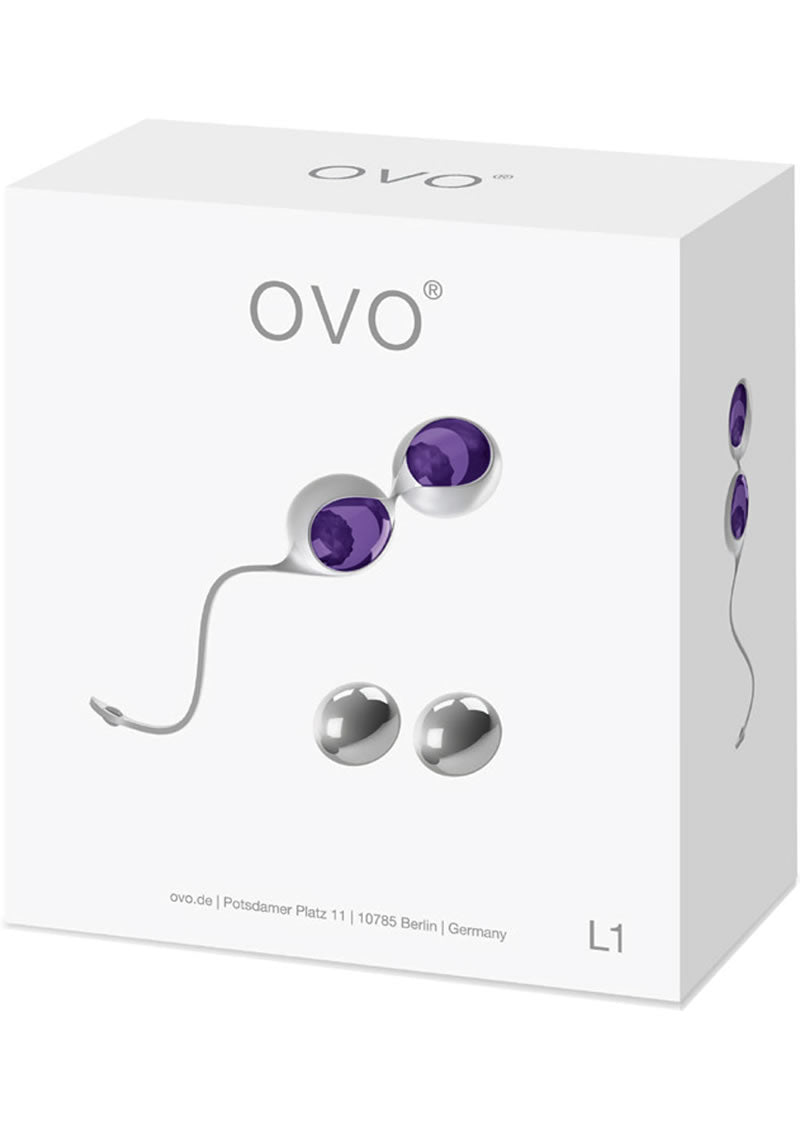 Ovo L1 Silicone Love Balls Waterproof White And Lilac