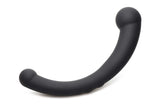 10x Vibra-Crescent Silicone Dual Ended Dildo - Black