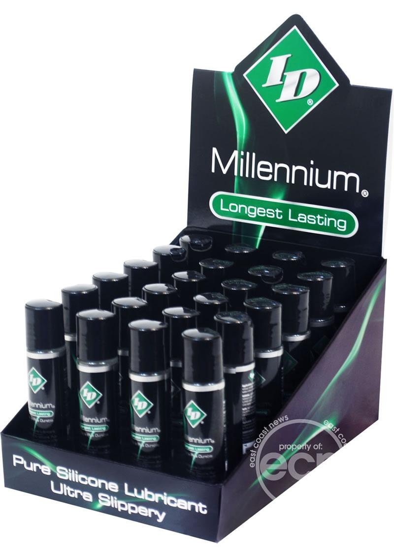 ID Millennium Longest Lasting Pure Silicone Lubricant 1 Ounce 24 Per Display