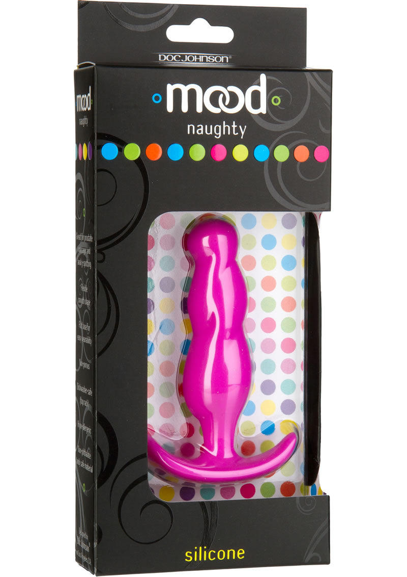 Tapón anal de silicona Mood Naughty 3 de 3,5 pulgadas, color rosa