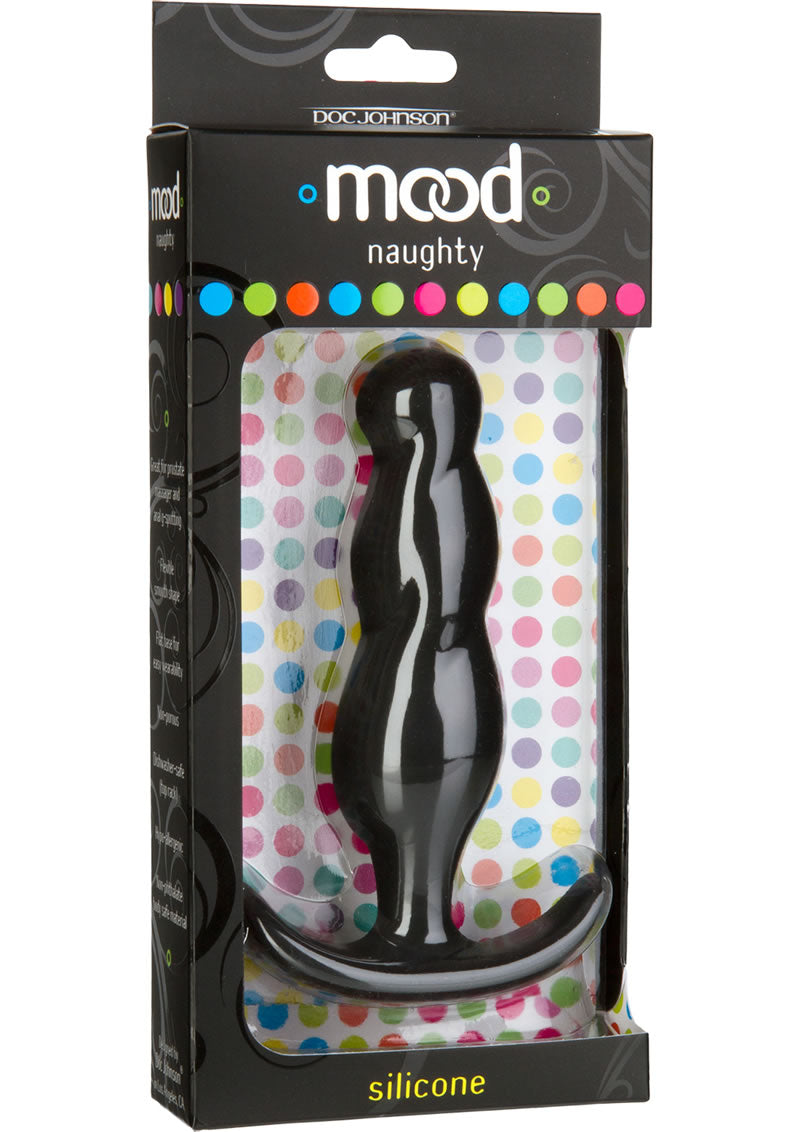 Tapón anal de silicona Mood Naughty 3 de 4,5 pulgadas, color negro