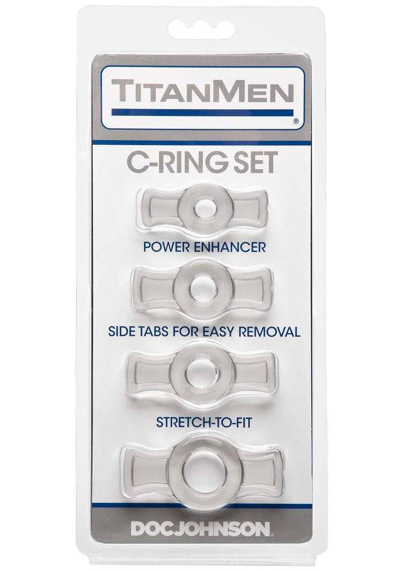 TitanMen Tools Cock Ring Set Clear 4 Each Per Set