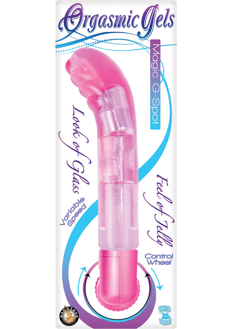 Orgasmic Gels Magic G Spot Vibrator Waterproof Pink 6.5 Inch