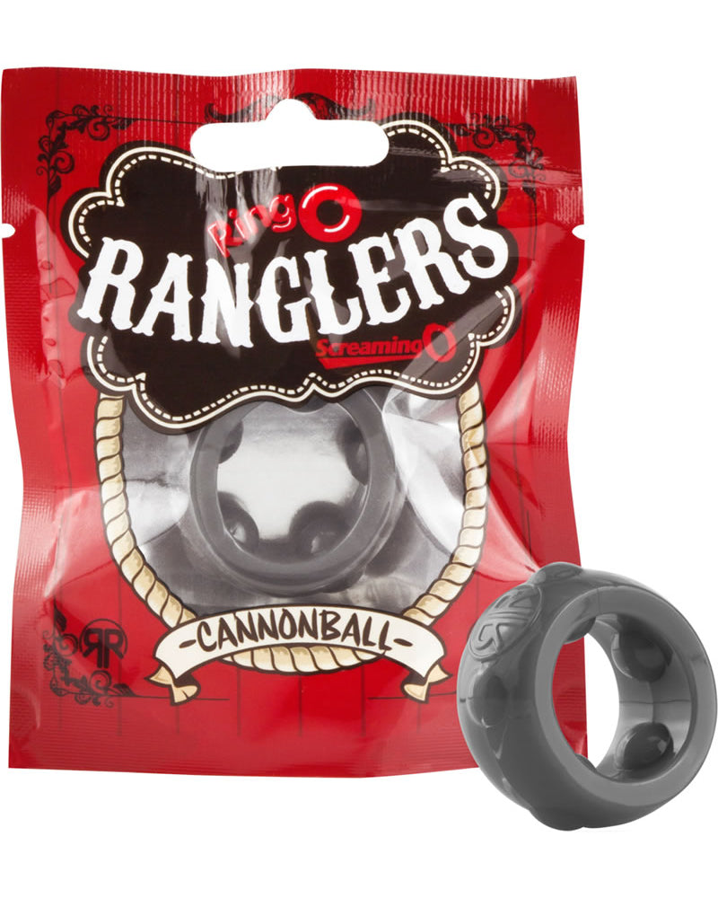 Ringo Rangler Cannonball Cockring Grey 10 Each Per Box