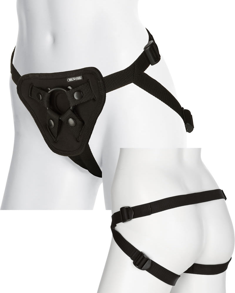 Vac U Lock Platinum Luxe Harness With Plug Black Adjust Up To 60 Inch Waist