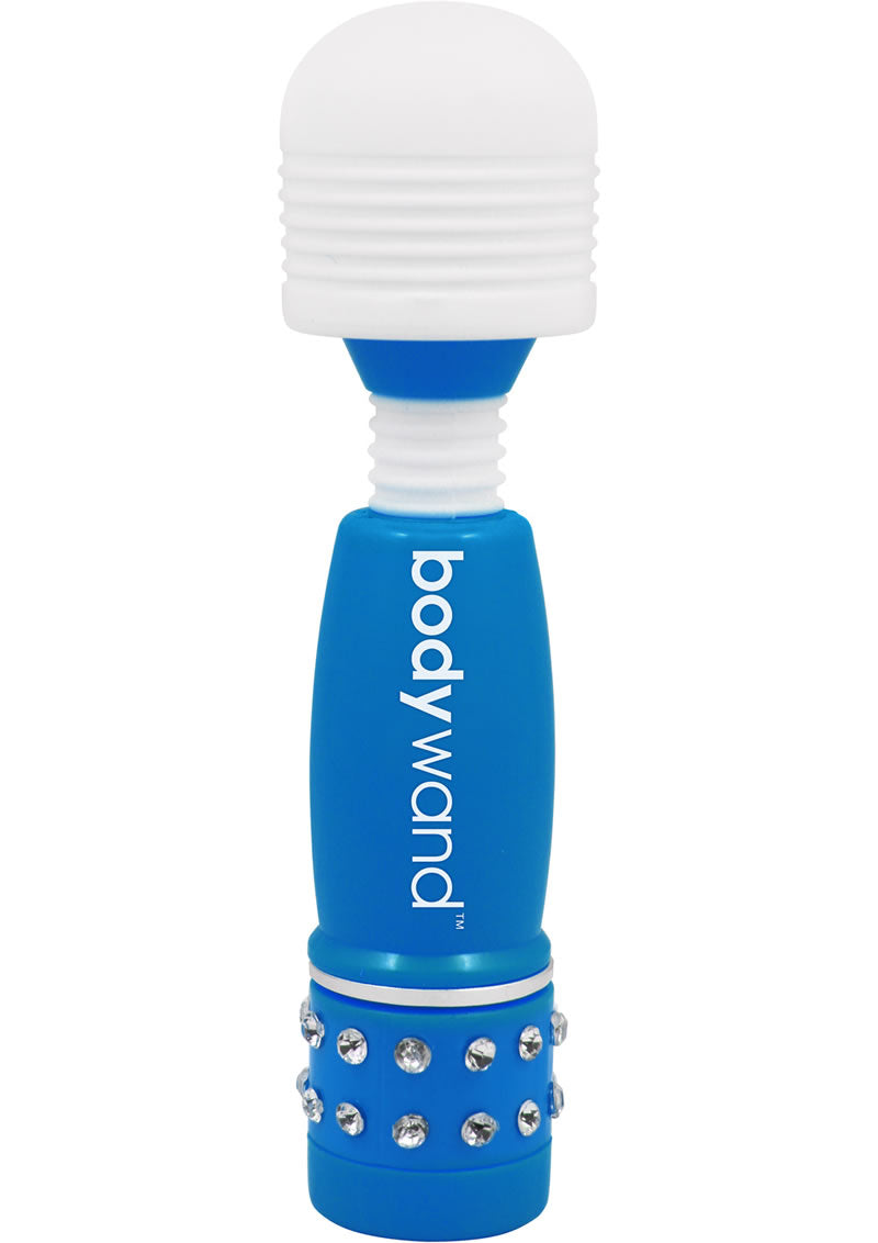 Mini masajeador Bodywand Neon Edition azul de 4 pulgadas